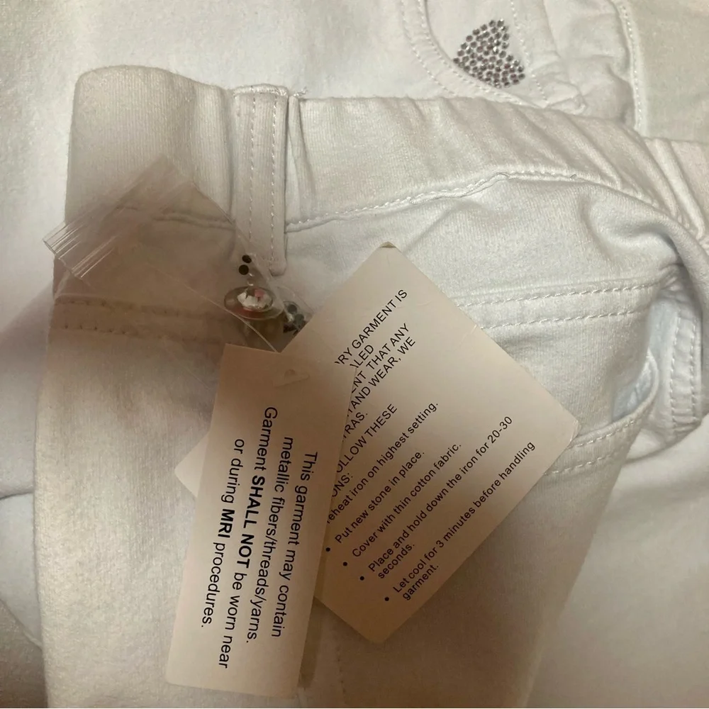 Quacker Factory DreamJeannes White Pull-On Pants | NWT | Size L